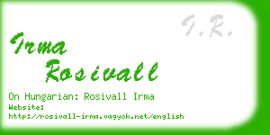 irma rosivall business card